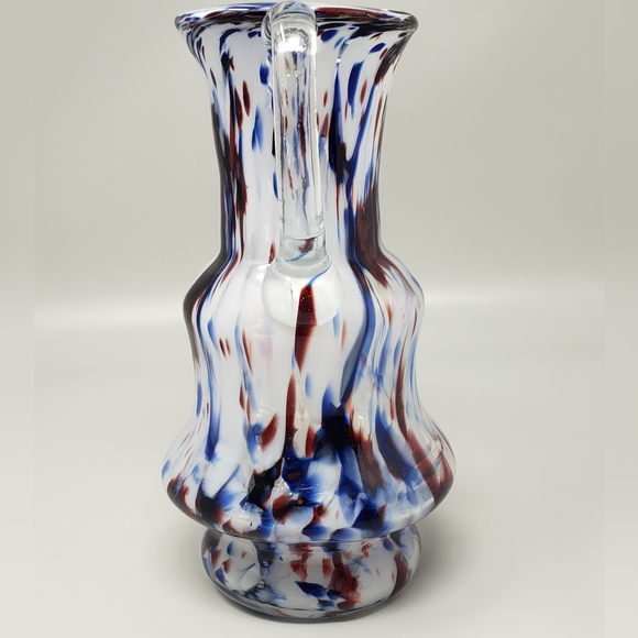 Handblown Art Glass Pitcher - Picture 2 of 9